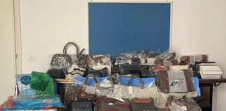 Jesolo, lotta al commercio abusivo: sequestrato un centinaio di borse contraffatte Le borse contraffatte e i teli mare sequestrati
