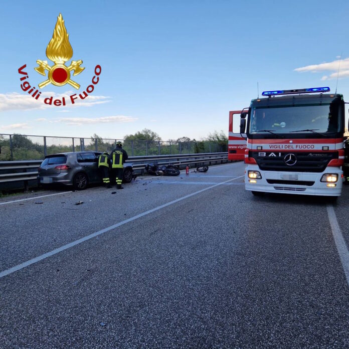 Incidente auto-moto a Pederobba Incidente auto-moto a Pederobba