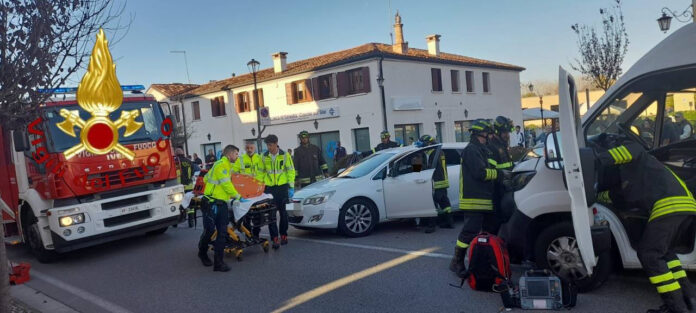 Casale sul Sile, incidente stradale multiplo Casale sul Sile, incidente stradale multiplo
