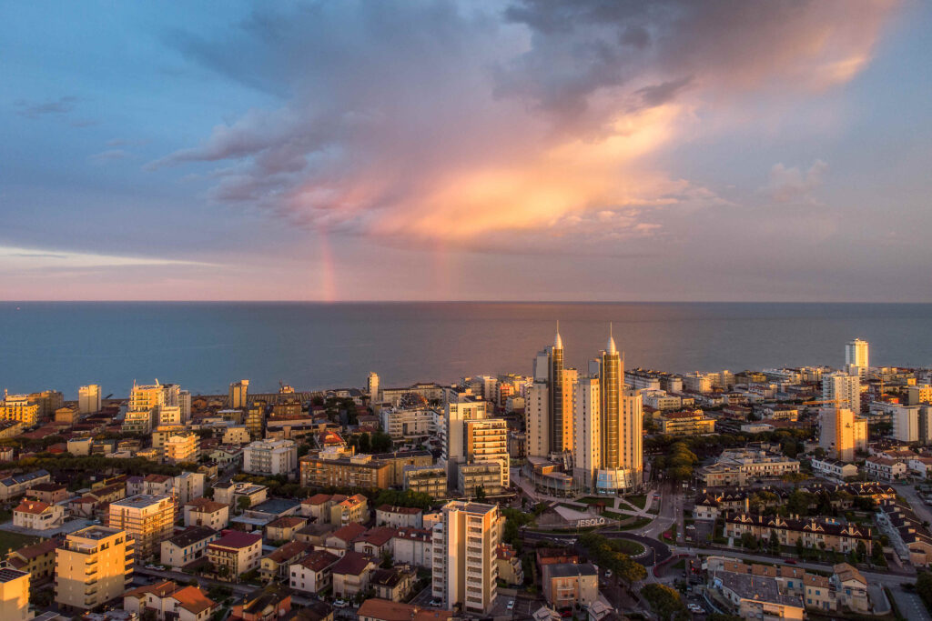 Jesolo, una veduta della città dall'alto