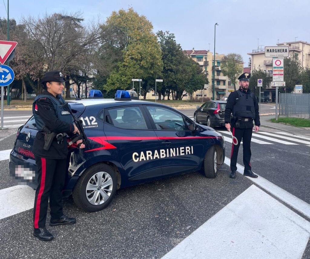 I Carabinieri in azione a Marghera