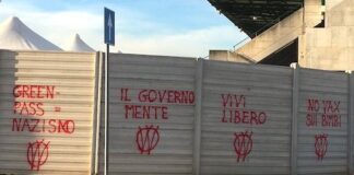 Imbrattò i muri con scritte no vax: il Comune di Treviso gli fa causa Le scritte no vax sui muri di Treviso