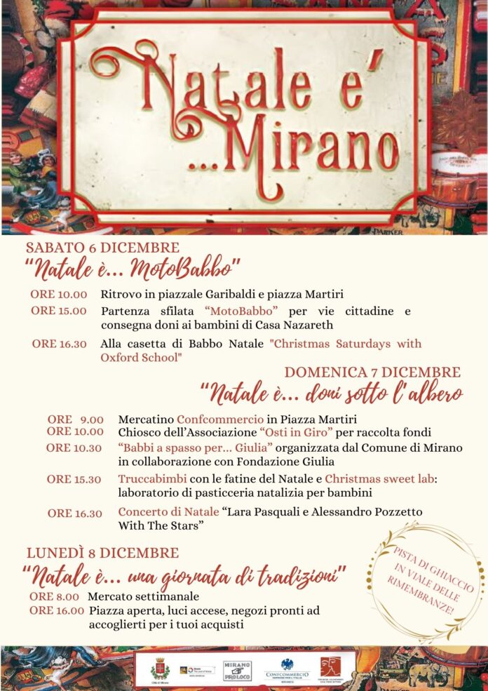 Natale è Mirano 6-8 dicembre 2025 Natale è Mirano 6-8 dicembre 2025