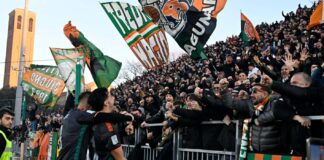 Venezia-Monza 2-0 Venezia-Monza, l’esultanza dei lagunari dopo un goal - foto Andrea Pattaro@Vision