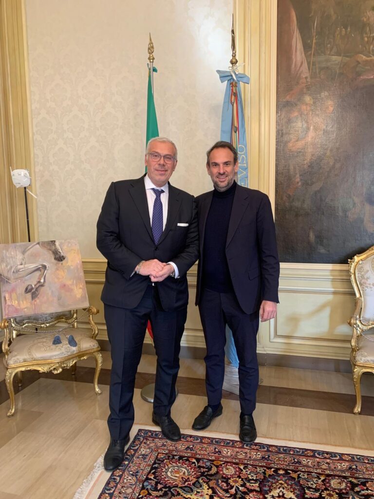 Il sindaco di Treviso Mario Conte con l'Assessore al Bilancio e al Patrimonio Christian Schiavon