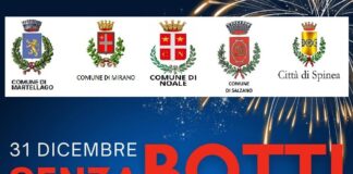 Alcol e botti di fine anno: appello dei Sindaci del Miranese al senso di responsabilità dei cittadini Appello dei Sindaci del Miranese per un Capodanno consapevole