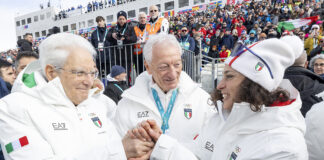 Il Presidente Mattarella spettatore d’eccezione a Cortina d’Ampezzo