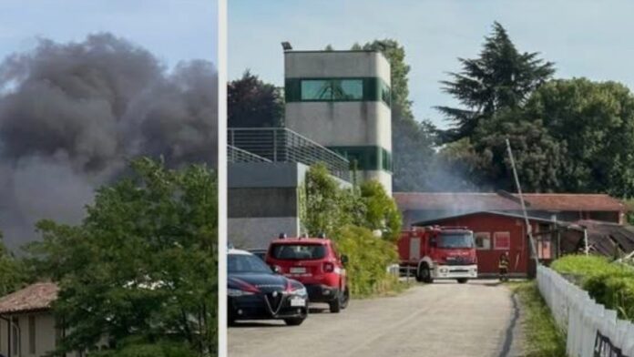 incendio Treviso ippodromo Sant'Artemio incendio Treviso ippodromo Sant'Artemio