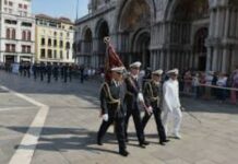 Piazza San Marco celebra gli 80 anni della Repubblica Italiana Festa della Repubblica, Venezia, Sergio Mattarella