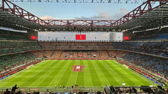 Milan-Venezia, lo Stadio Meazza di San Siro prima della partita Milan-Venezia, lo Stadio Meazza di San Siro prima della partita
