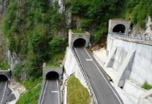 Il San Boldo, la strada nella roccia: una nota rivista per turisti ne esalta la storia Strada dei Cento Giorni gallerie elicoidali Prealpi Bellunesi Col Visentin