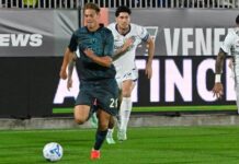 Venezia-Inter 0-2, Lauberbach: «Stiamo crescendo con Nicola, dobbiamo restare uniti» Lion Lauberbach commenta la sconfitta del Venezia contro l'Inter allo stadio Penzo - foto Andrea Pattaro@Vision